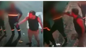 Perito criminal é flagrado agredindo coletor de lixo e ameaçando trabalhadores com arma em Goiânia